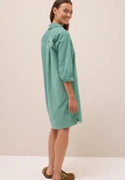 Corduroy jurk in effen kleur
