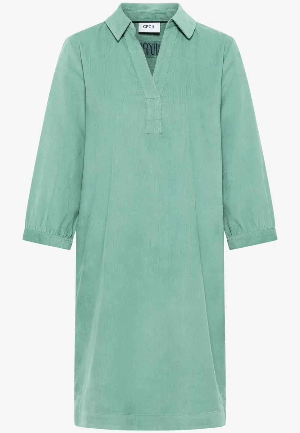 Corduroy jurk in effen kleur
