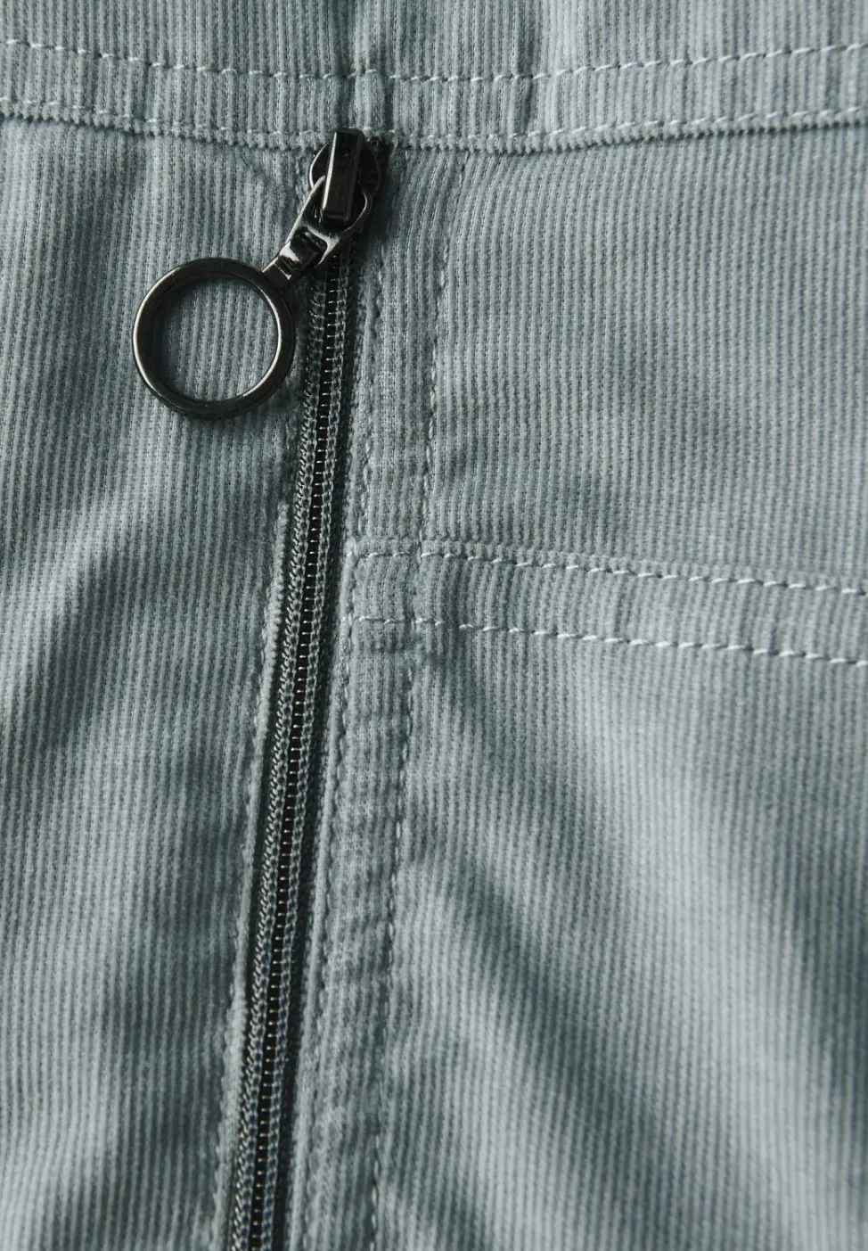 Corduroy jurk met gespleten hals