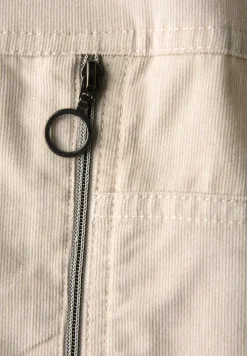 Corduroy jurk met gespleten hals