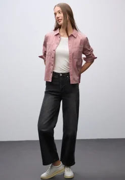 Corduroy mix blouse