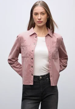 Corduroy mix blouse
