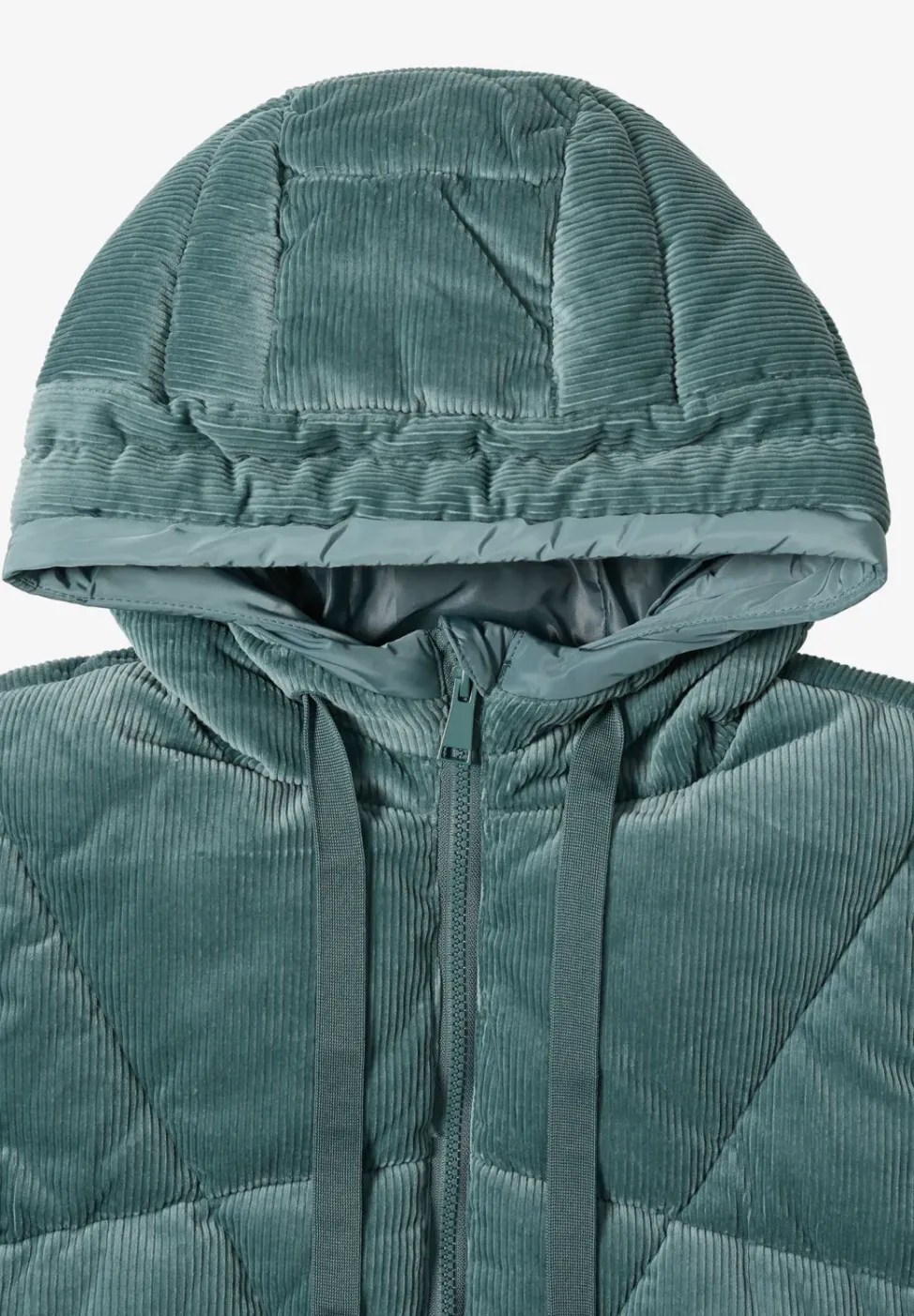 Corduroy mix puffer vest