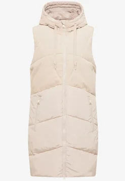 Corduroy mix puffer vest