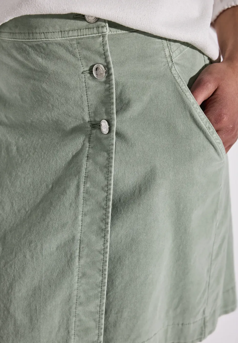 Corduroy rok in wikkel-look