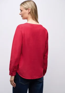 Corduroy blouse in effen kleur