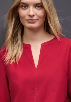 Corduroy blouse in effen kleur