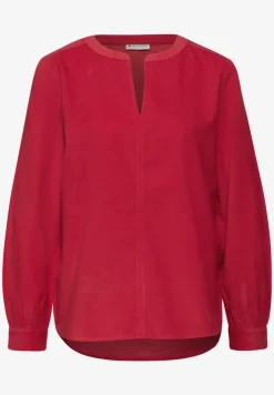 Corduroy blouse in effen kleur
