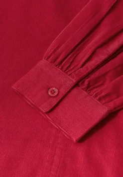 Corduroy blouse in effen kleur