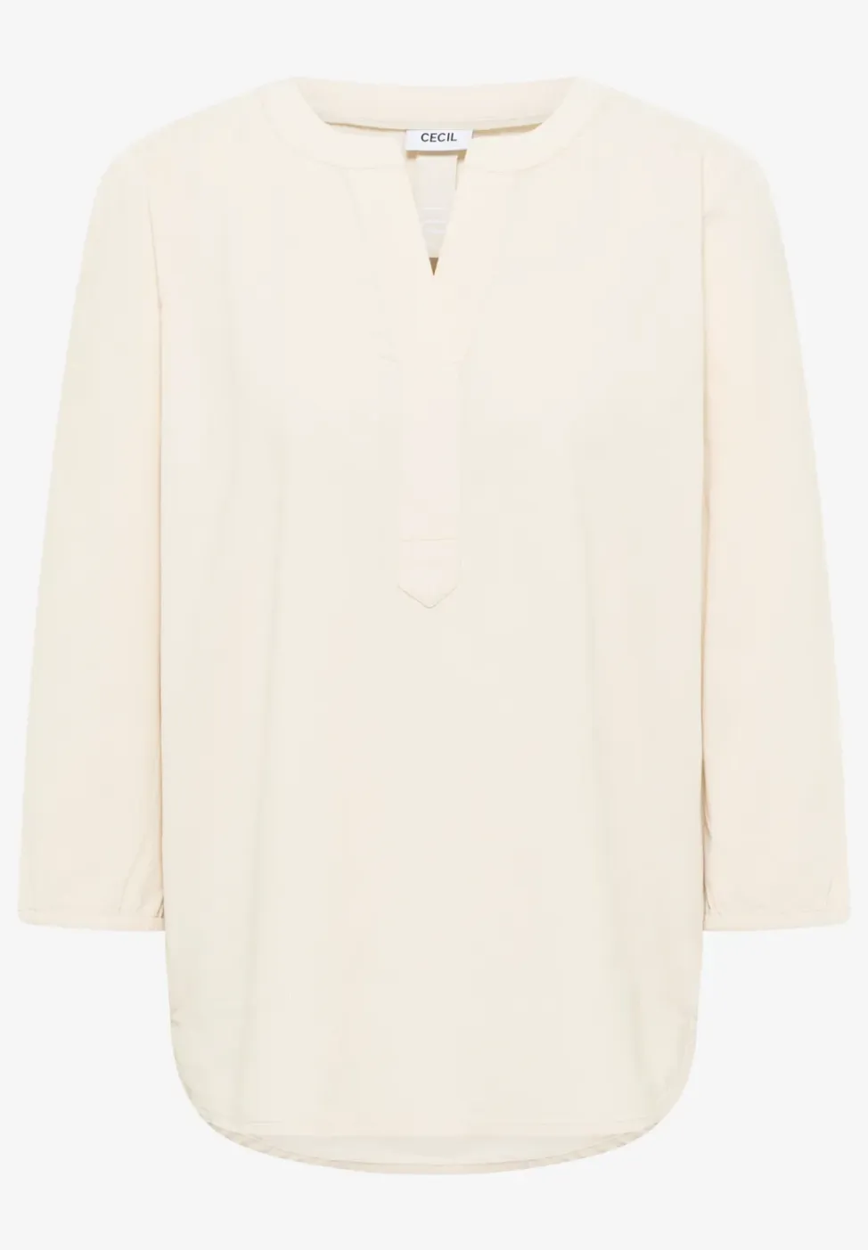 Corduroy blouse met gespleten hals