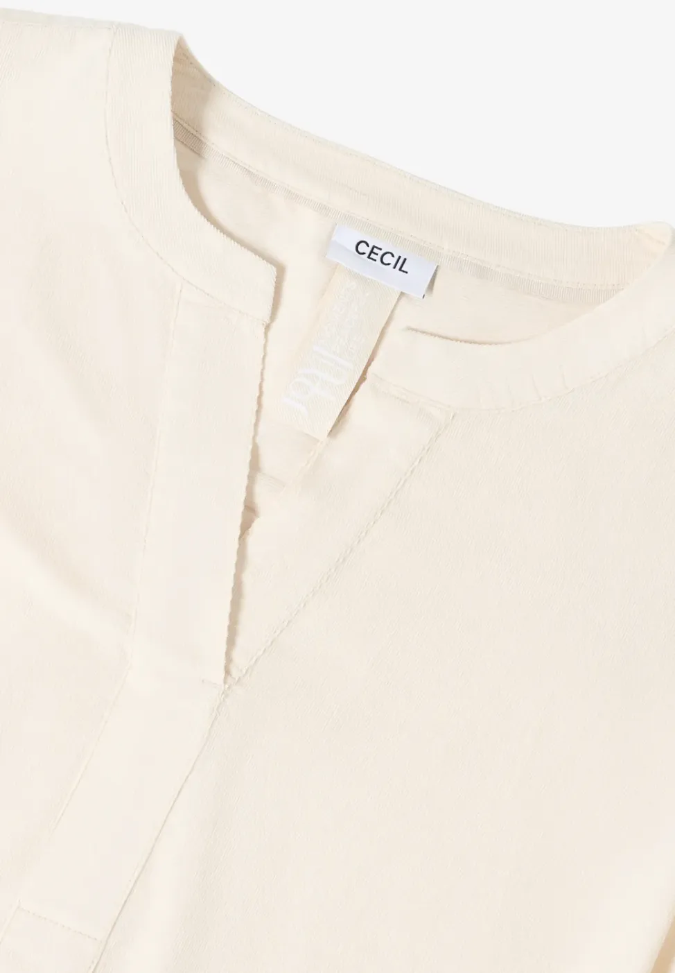 Corduroy blouse met gespleten hals