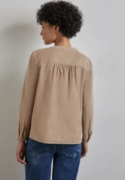 Corduroy blouse met knoopsluiting