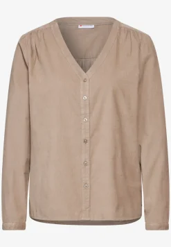 Corduroy blouse met knoopsluiting