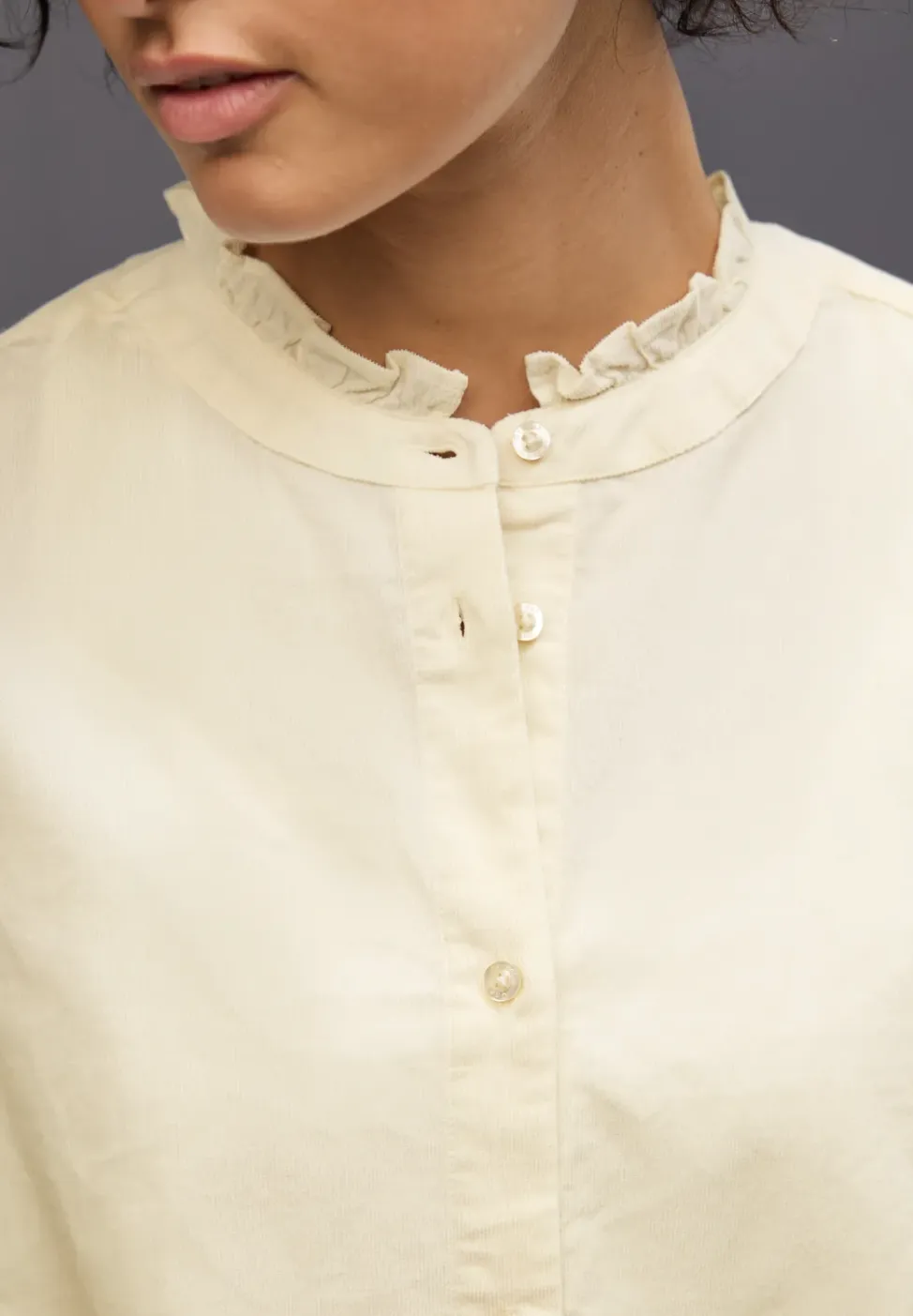 Corduroy blouse met koord