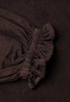 Corduroy blouse met ruches