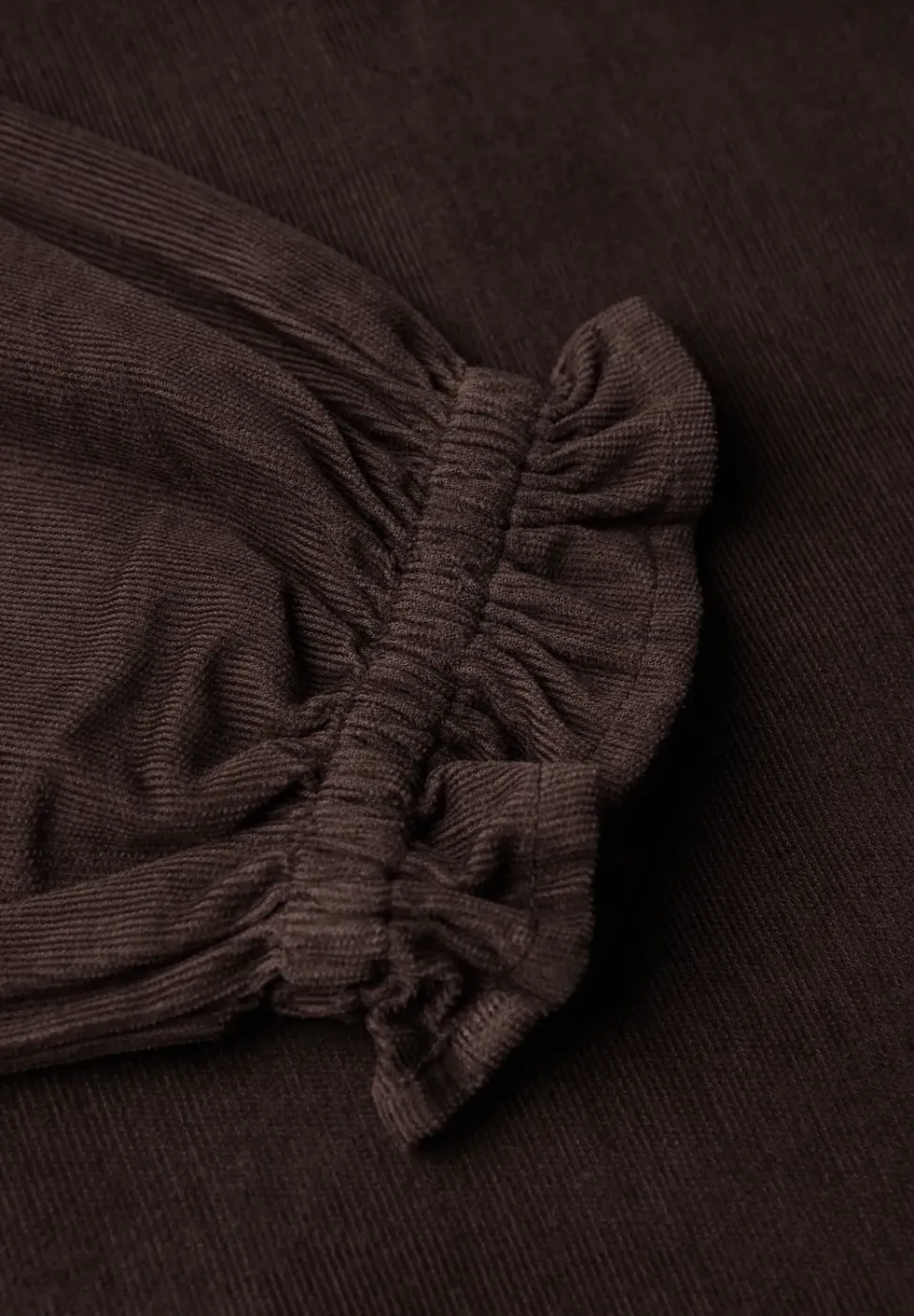 Corduroy blouse met ruches