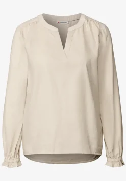 Corduroy blouse met ruches