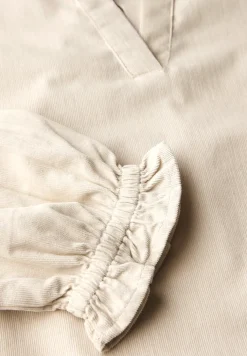 Corduroy blouse met ruches