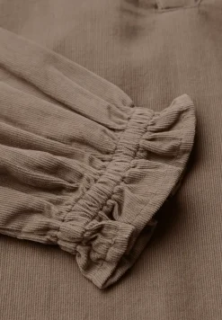 Corduroy blouse met ruches