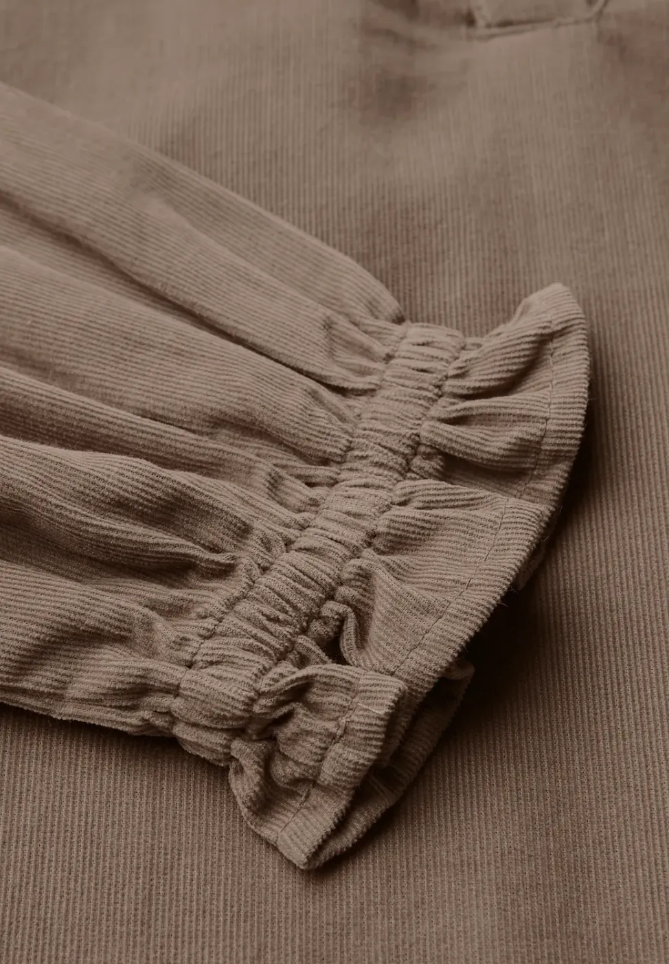 Corduroy blouse met ruches