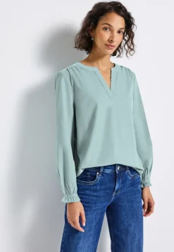 Corduroy blouse met ruches