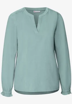 Corduroy blouse met ruches