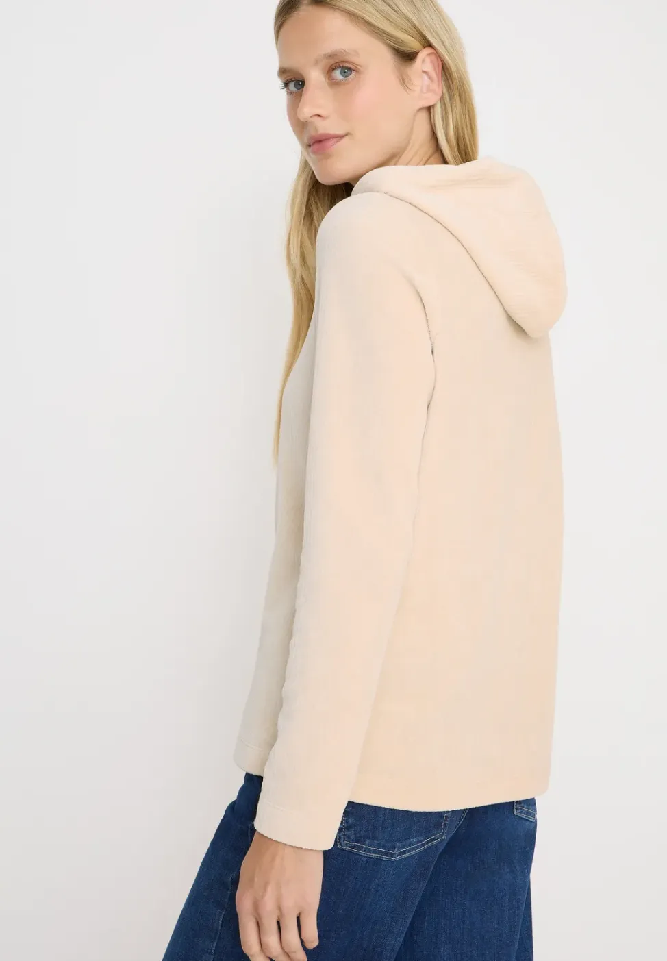 Corduroy jas met capuchon