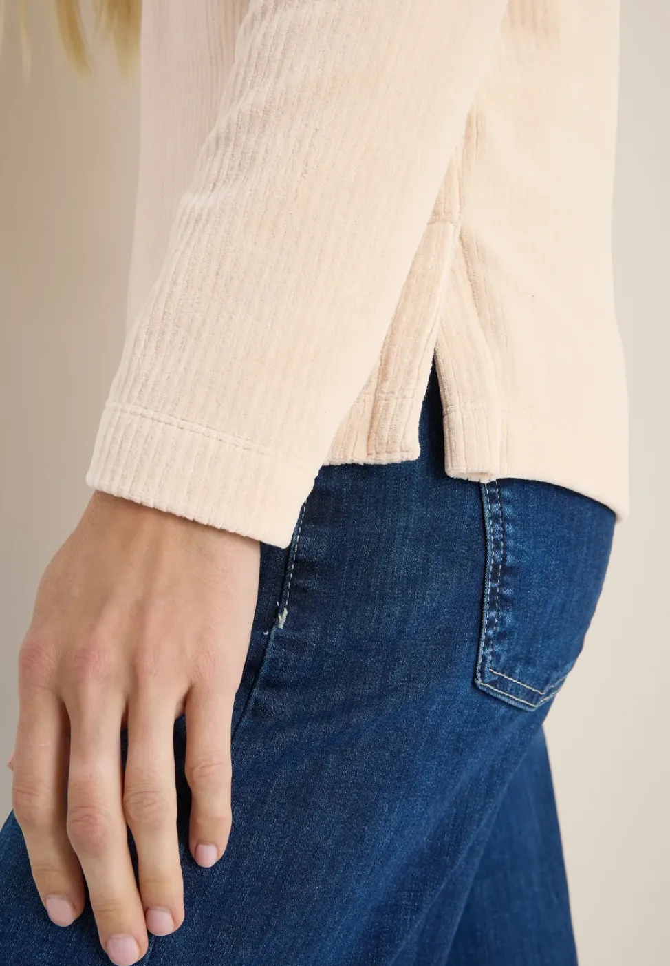 Corduroy jas met capuchon