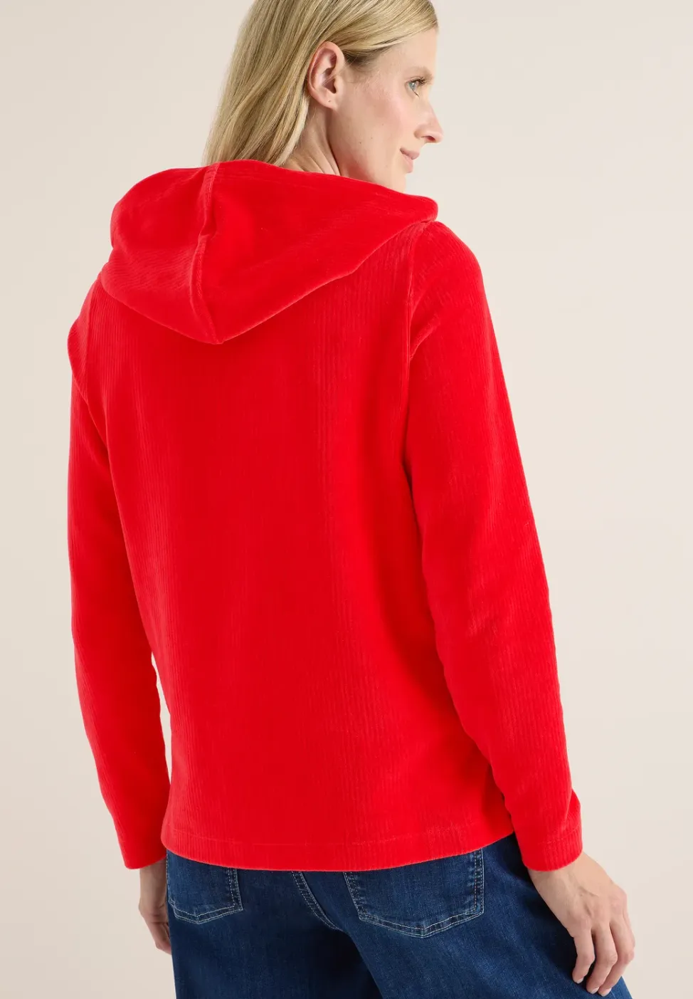 Corduroy jas met capuchon