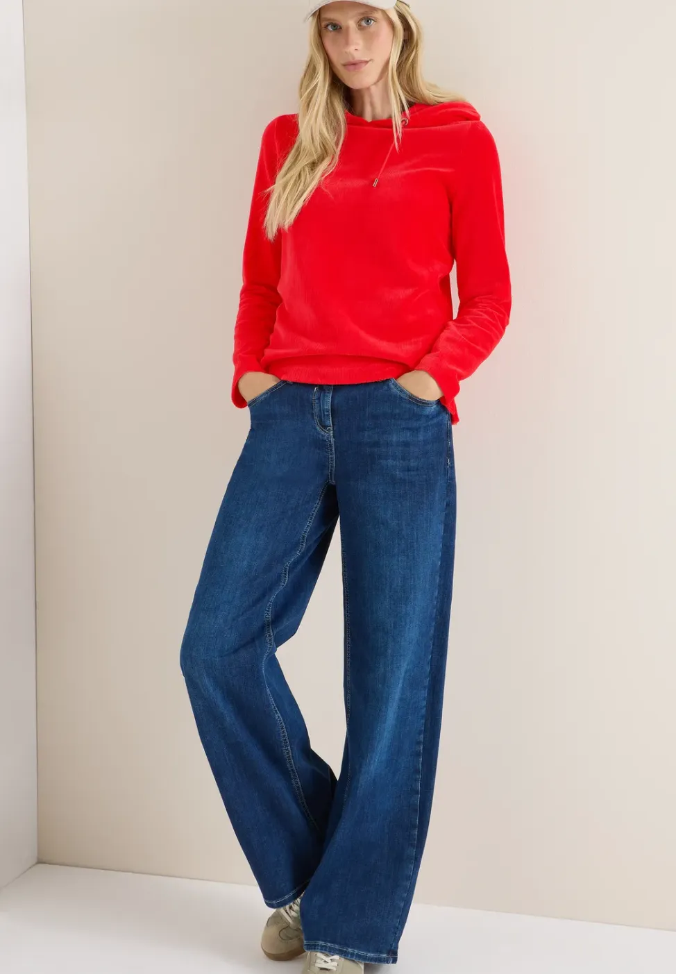 Corduroy jas met capuchon