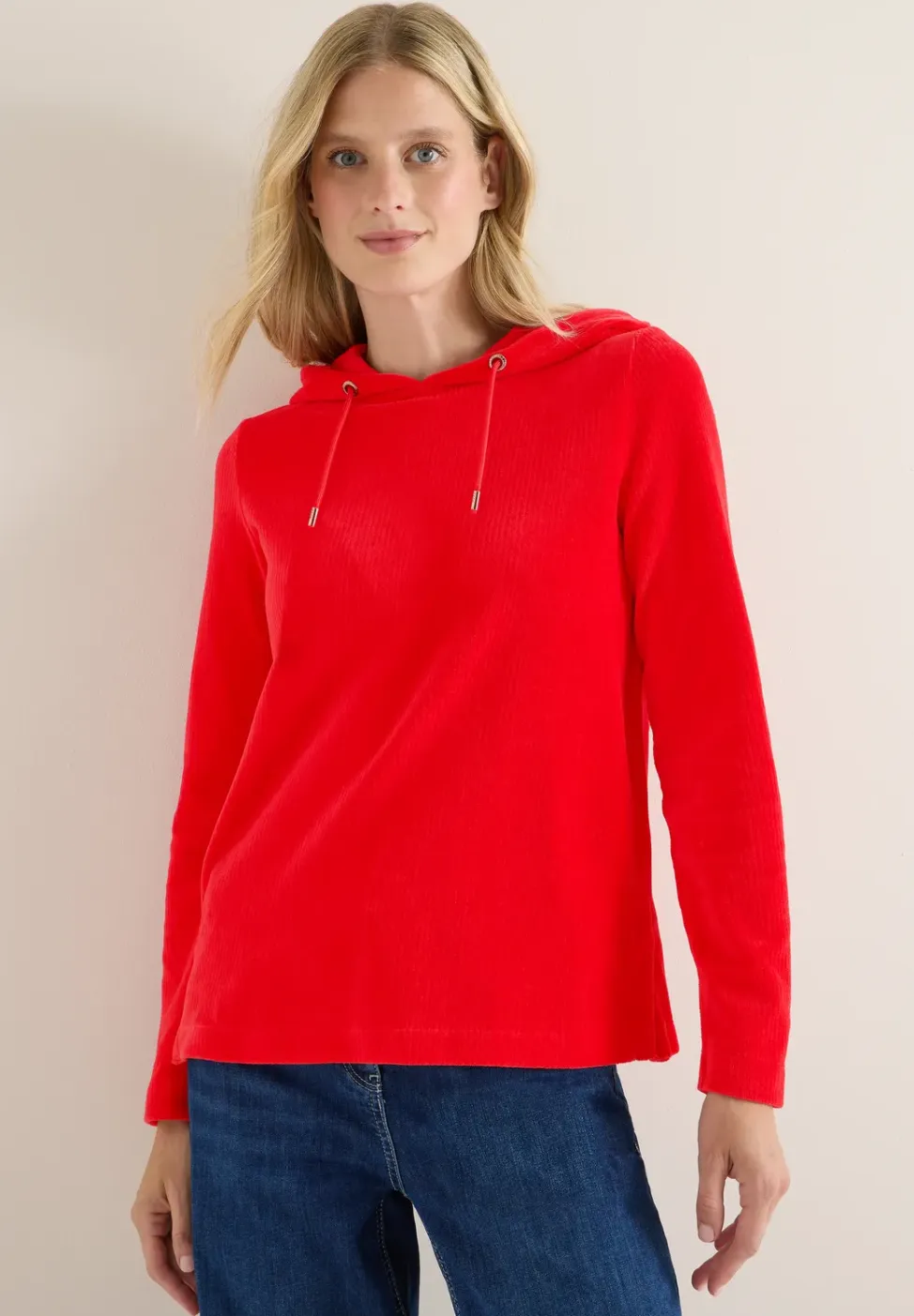 Corduroy jas met capuchon