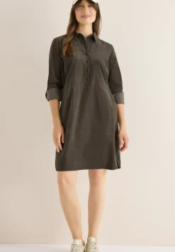 Corduroy jurk in effen kleur