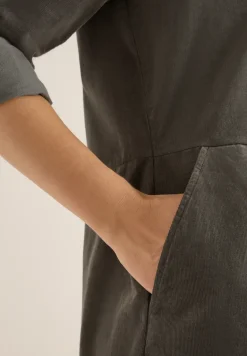 Corduroy jurk in effen kleur