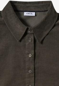 Corduroy jurk in effen kleur