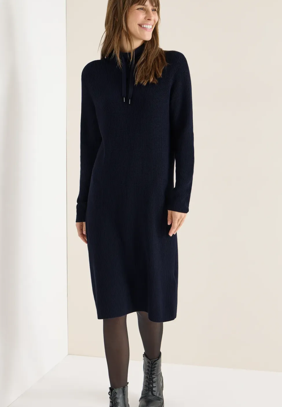 Cosy geribde jurk