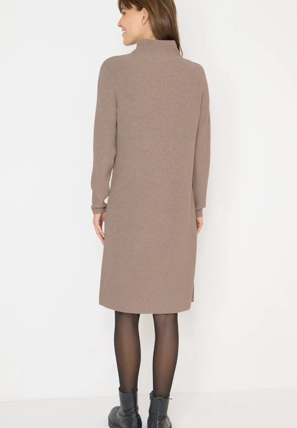 Cosy geribde jurk