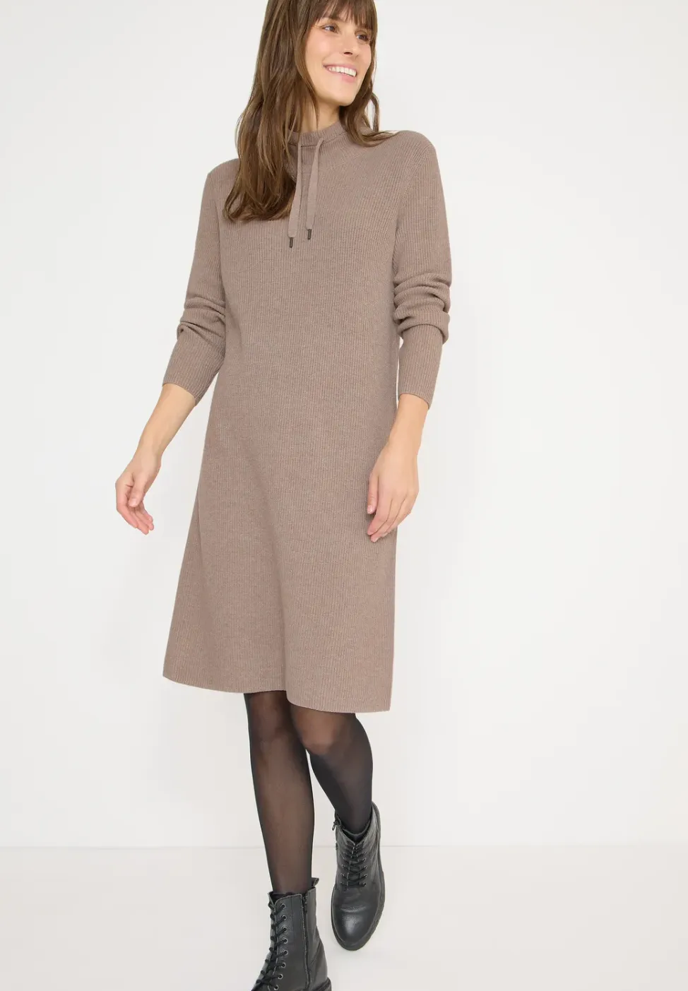 Cosy geribde jurk
