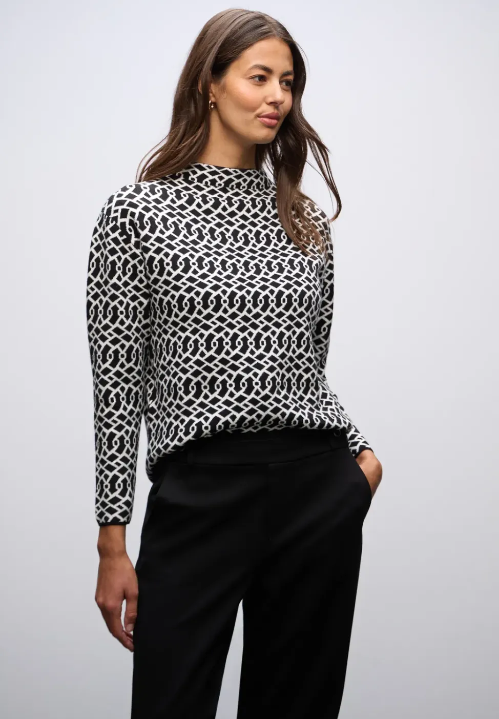 Cosy jacquard trui