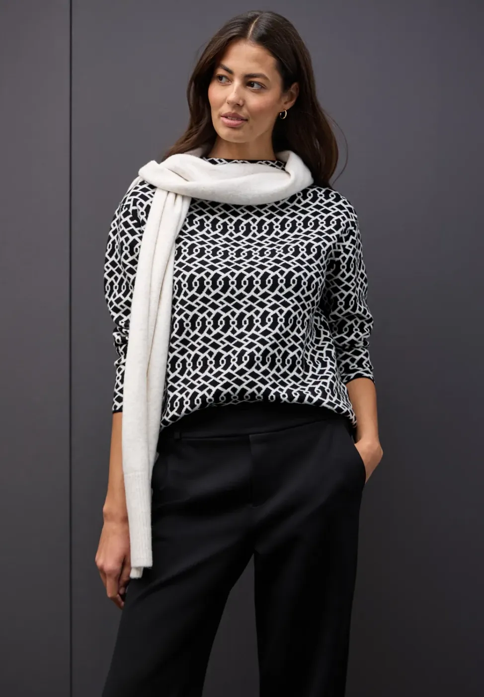 Cosy jacquard trui