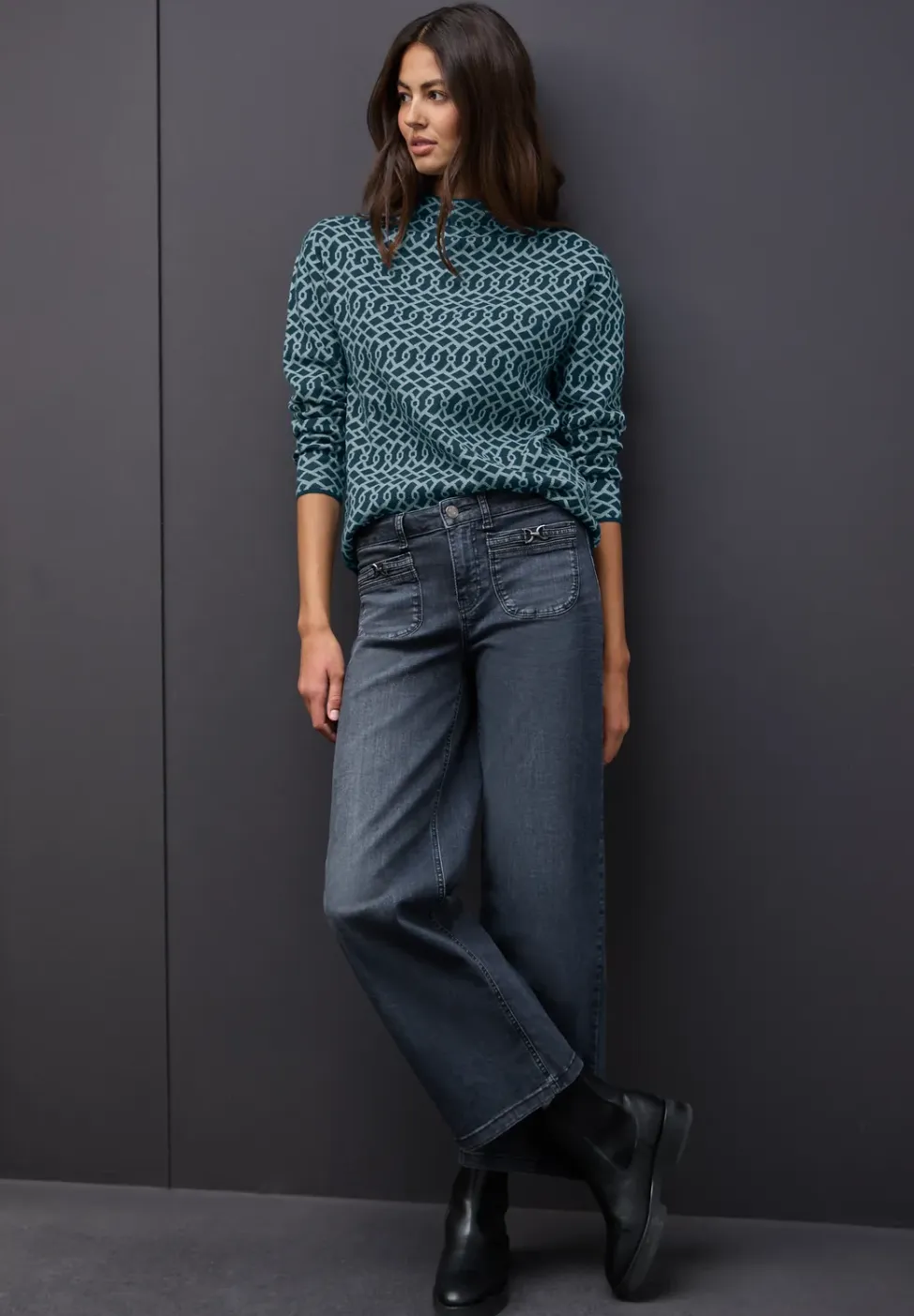 Cosy jacquard trui