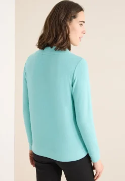 Cosy gemêleerd shirt met lange mouwen