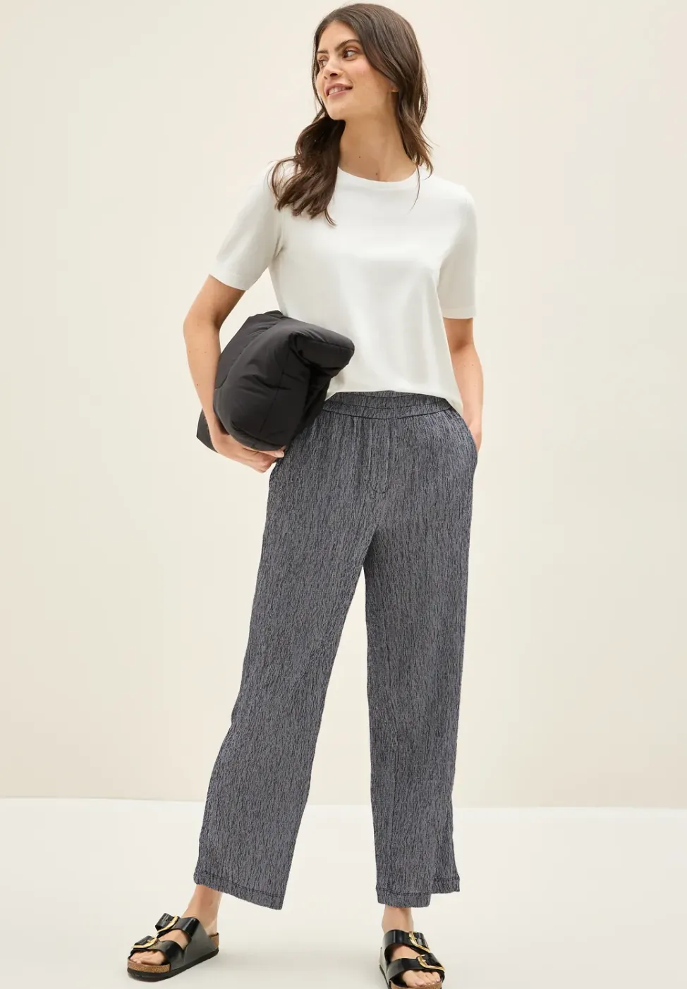 Crepe broek met rechte leg