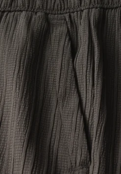 Crinkle broek met wijde pijpen