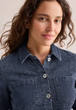 Denim jack in bouclé-look