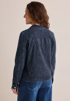 Denim jack in bouclé-look