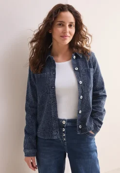 Denim jack in bouclé-look