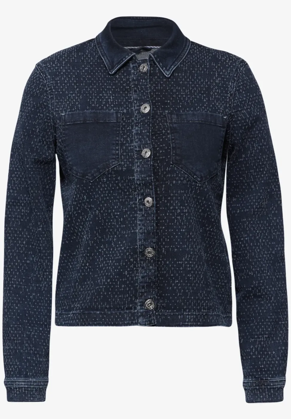 Denim jack in bouclé-look