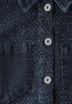 Denim jack in bouclé-look