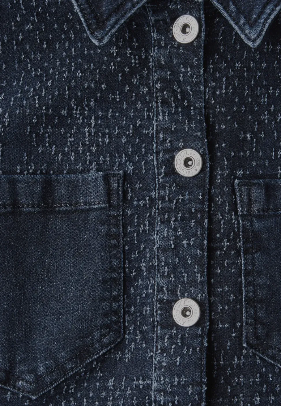 Denim jack in bouclé-look