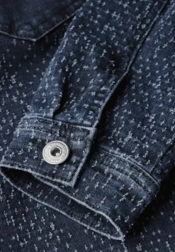 Denim jack in bouclé-look